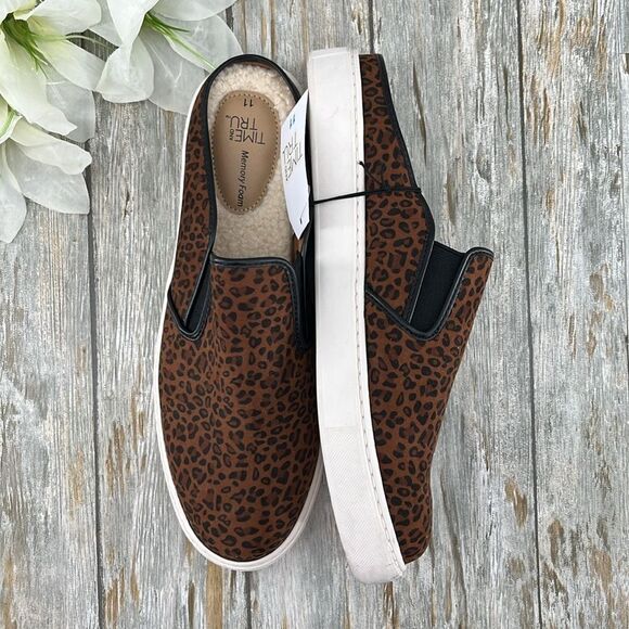 Women’s Leopard Print Twin Gore Mules Slip-on Shoes Size 11 - Picture 5 of 11